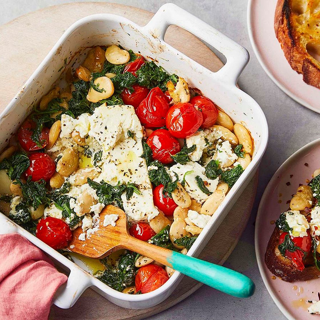 Butter bean and feta bake