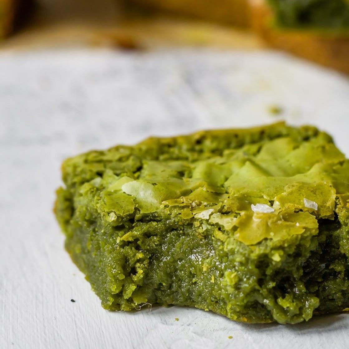Brown Butter Matcha Brownies