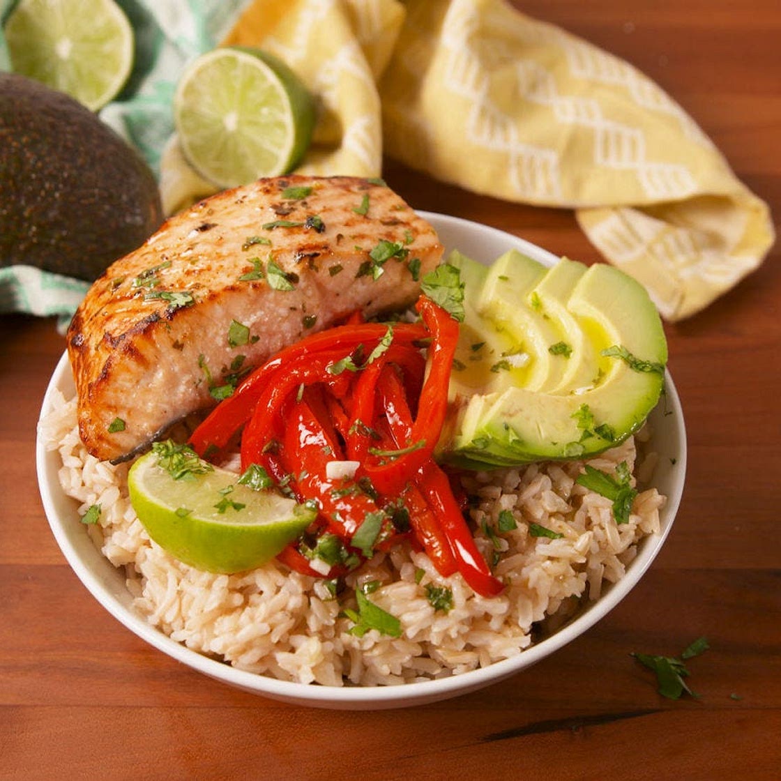 Cilantro Lime Salmon Bowls