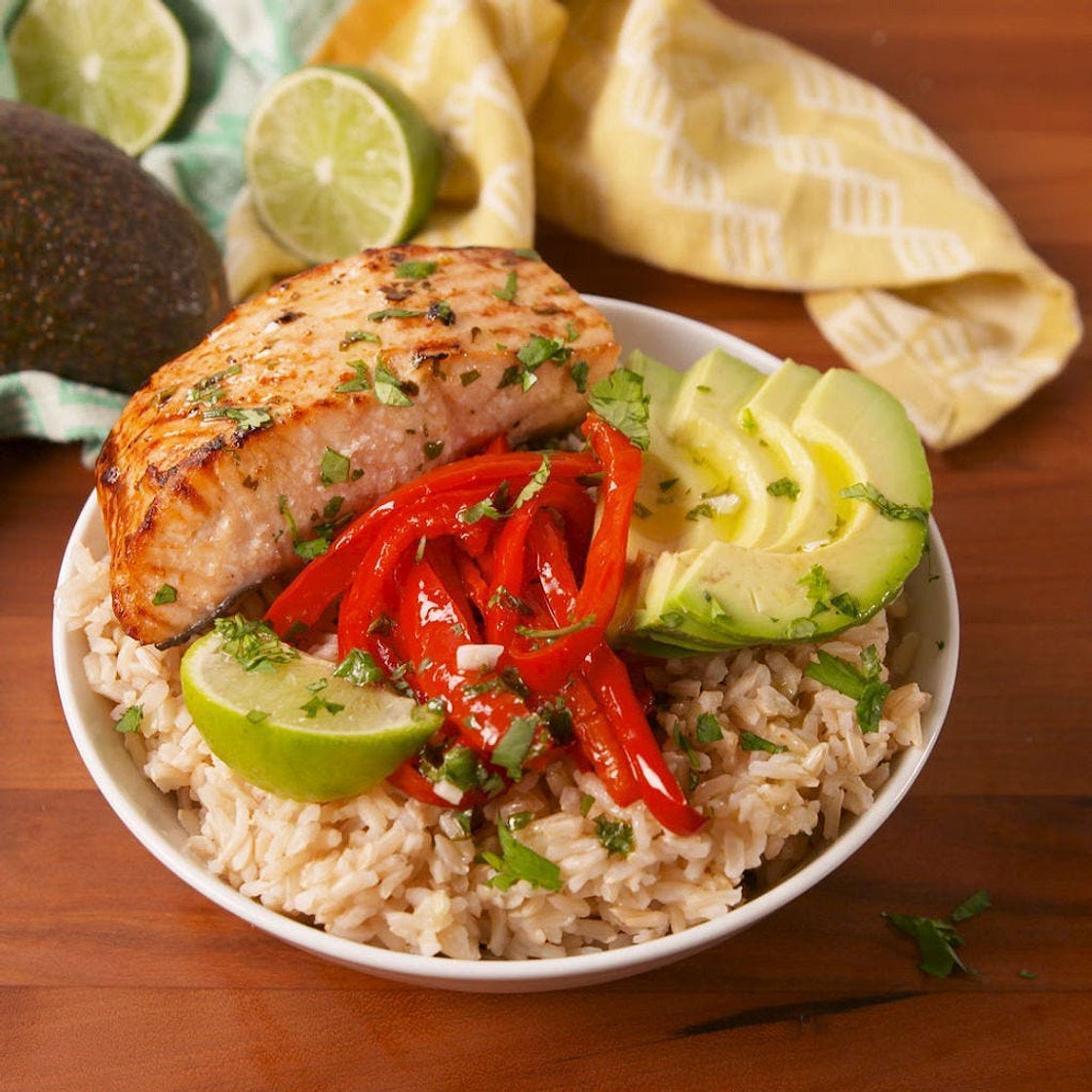 Cilantro Lime Salmon Bowls