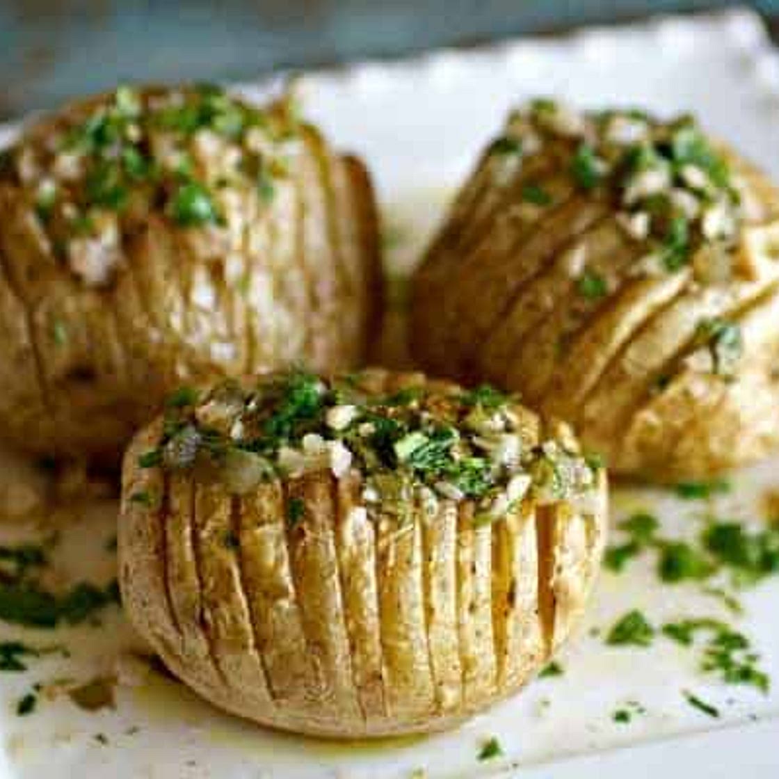 Chimichurri Hasselback Potatoes