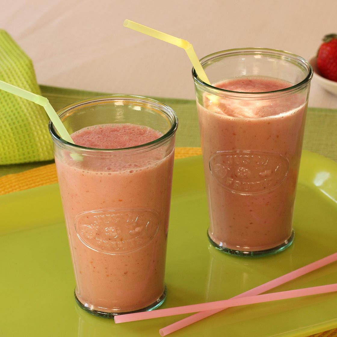 Smoothie de morango e banana