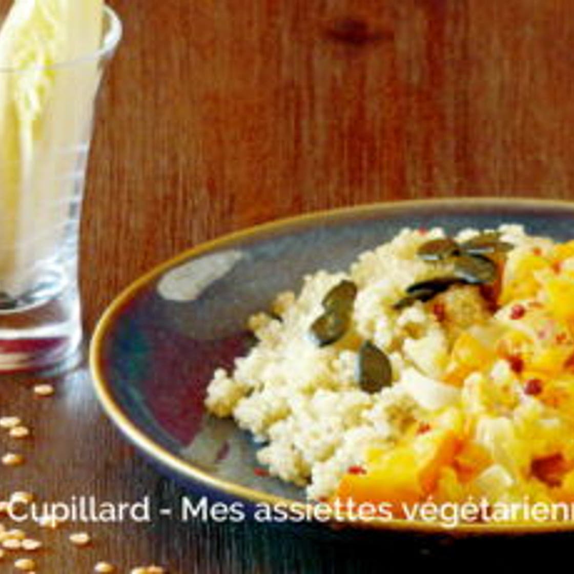Carry de légumes aux baies roses et quinoa aux graines de courge