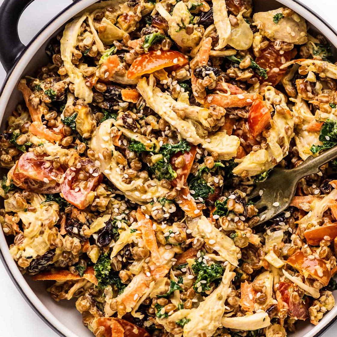 Curried Wheat Berry Chicken Salad Recipe