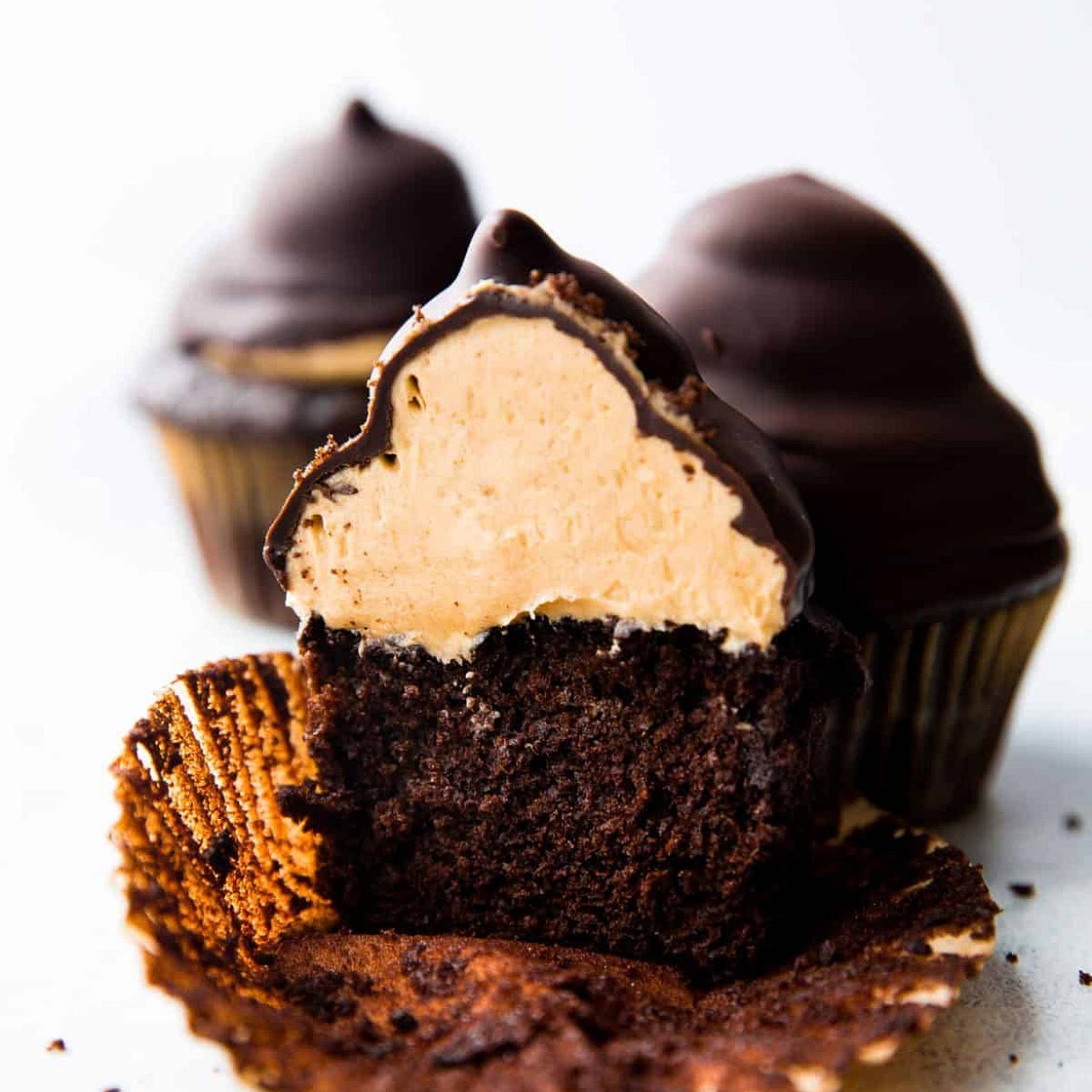 Peanut Butter Hi-Hat Cupcakes