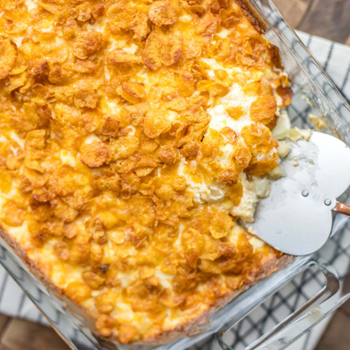 Cheesy Potatoes W/ Corn Flakes