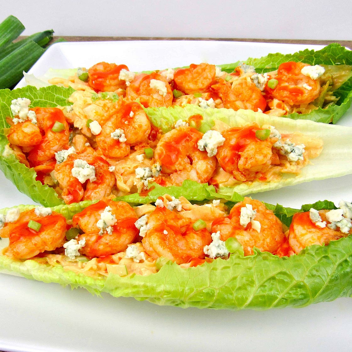 Easy Buffalo Shrimp Lettuce Wraps
