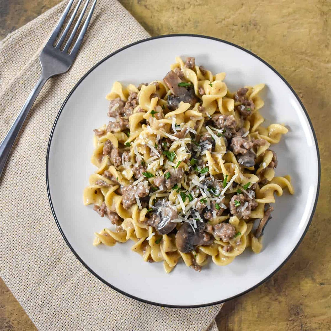 Easy Ground Beef Stroganoff