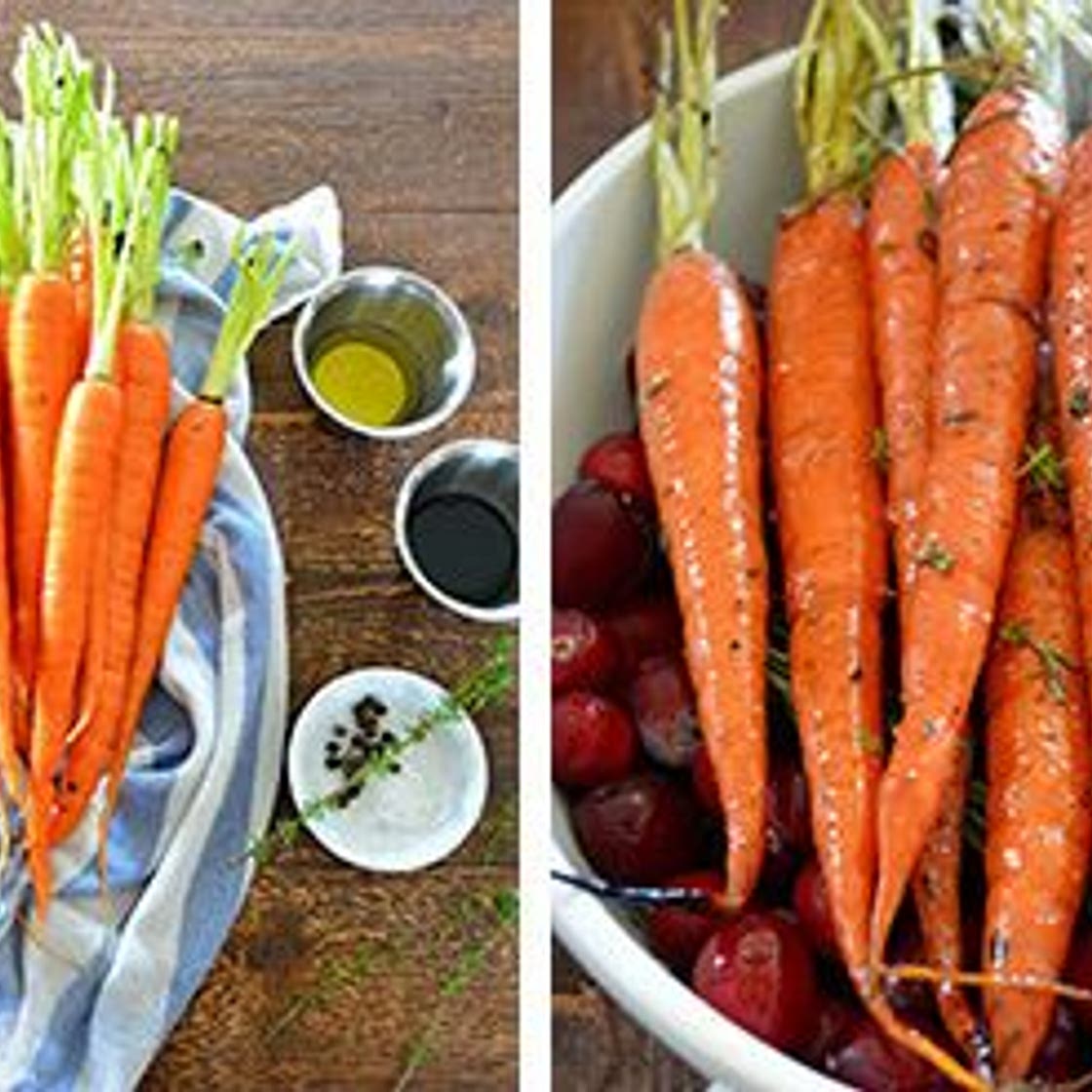 Simple Honey Maple Glazed Carrots