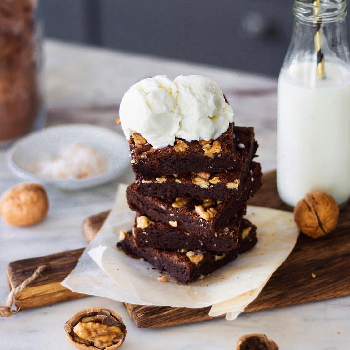 FUDGY CHOCOLATE BROWNIES ( with eggless option )