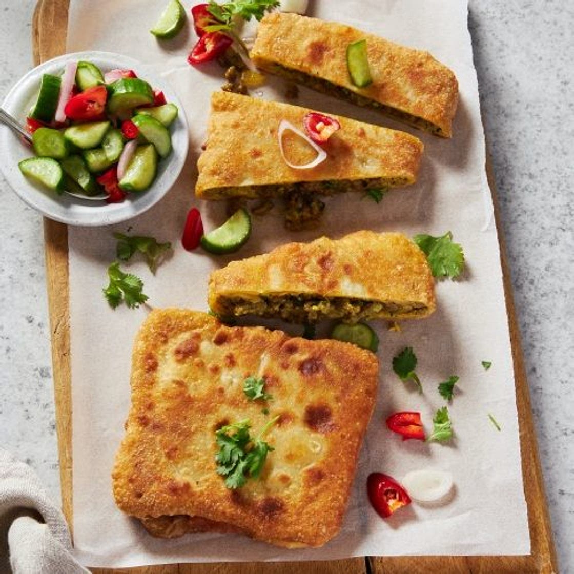 Malaysian-style Beef Murtabaks