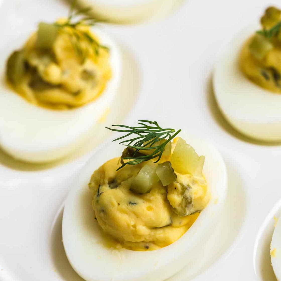 Dill Pickled Deviled Eggs