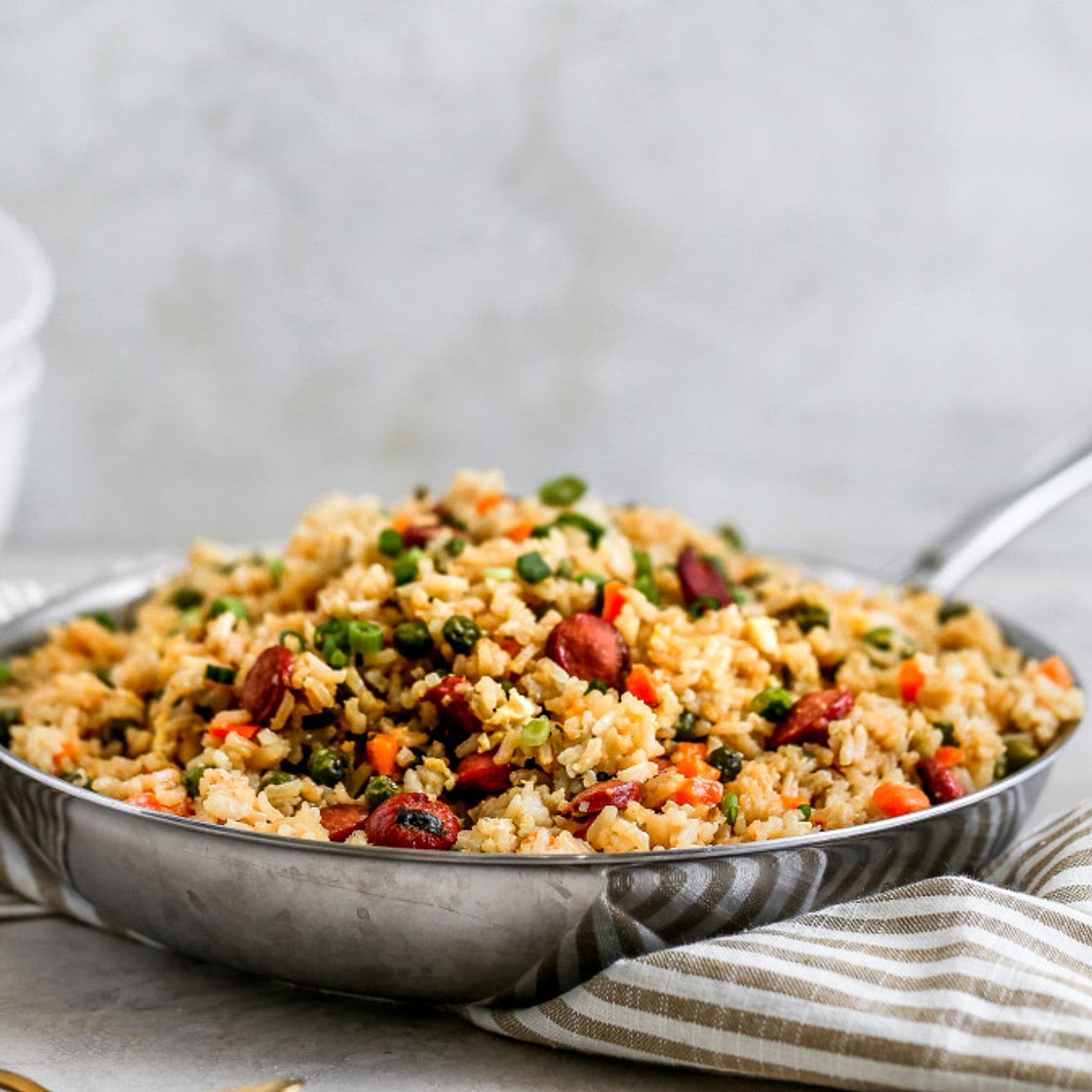 Sticky Chinese Sausage Fried Rice