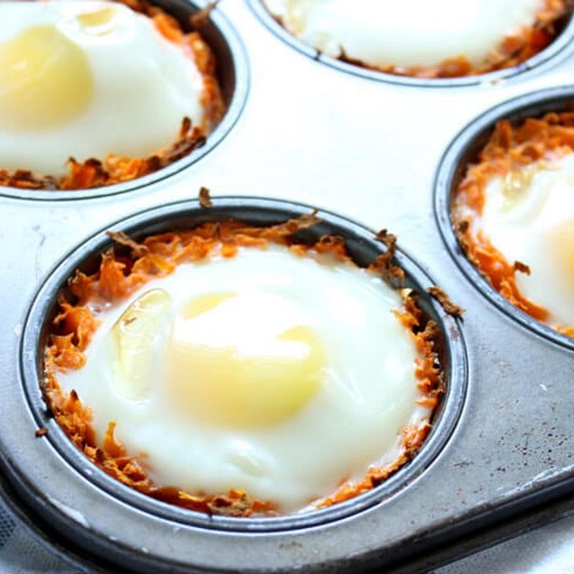 Eggs in Hash Brown Nests