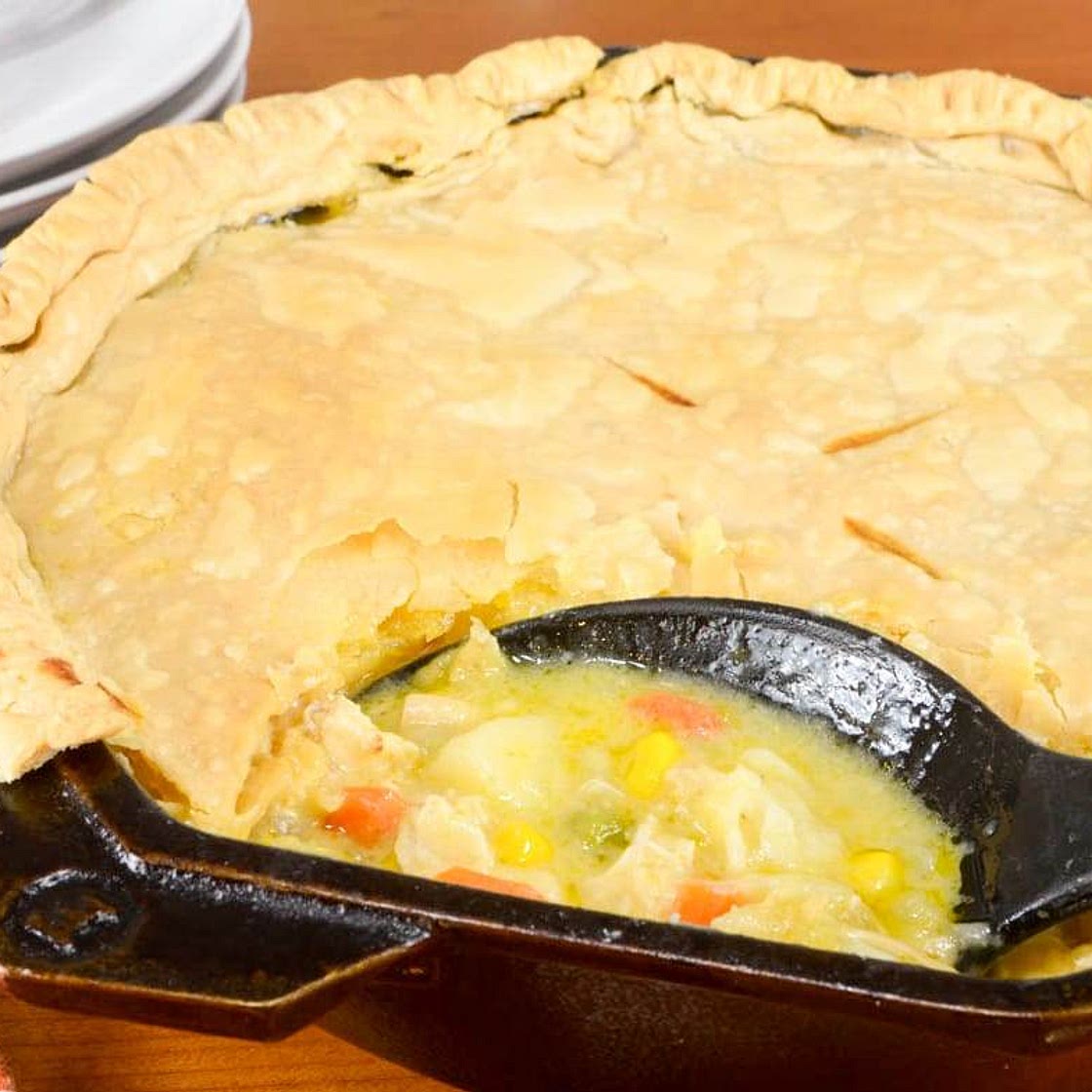 Cast Iron Skillet Chicken Pot Pie