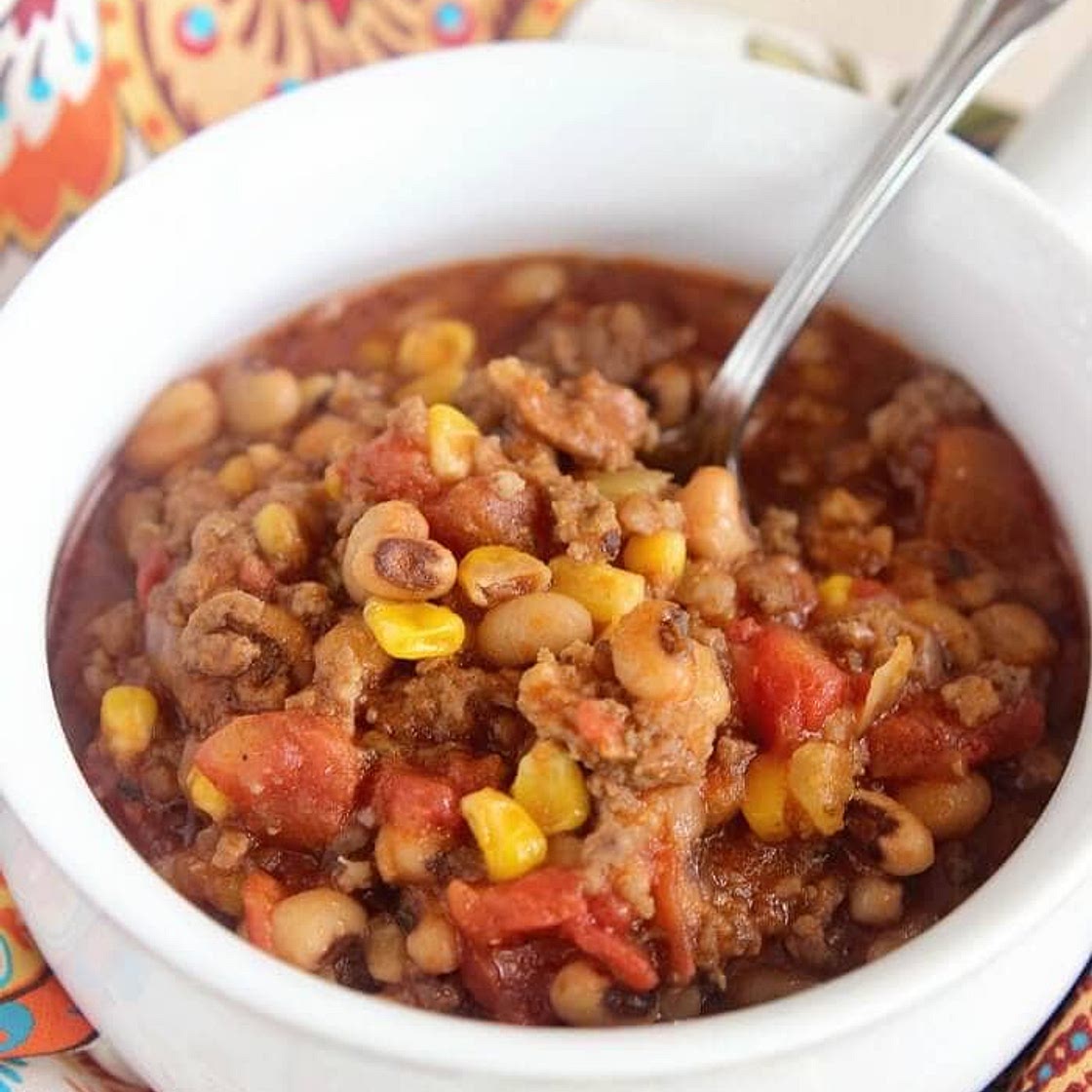 Sausage & Black Eyed Pea Chili