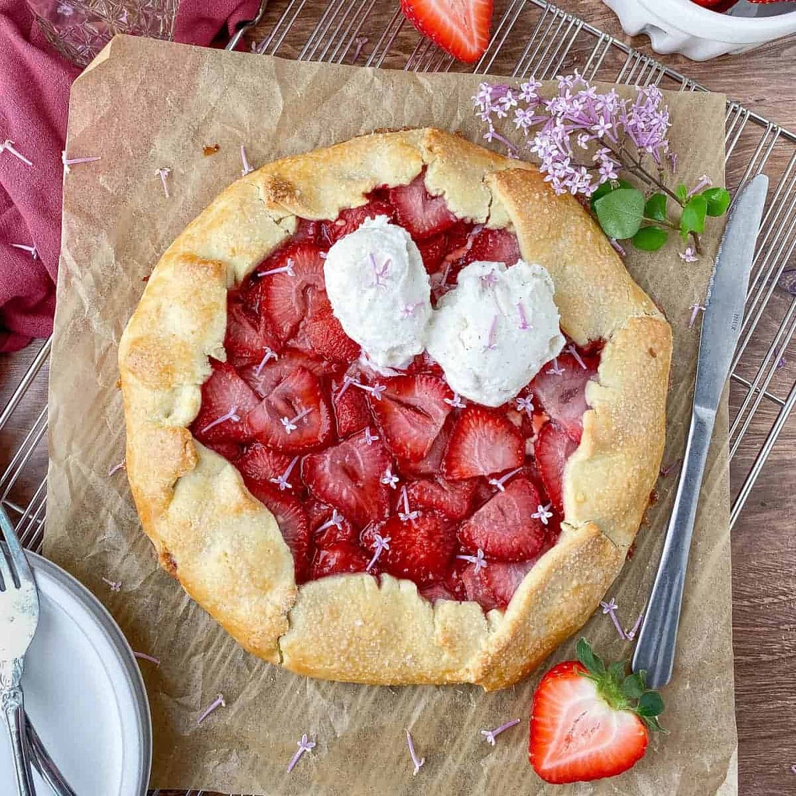 Lilac Strawberry Galette