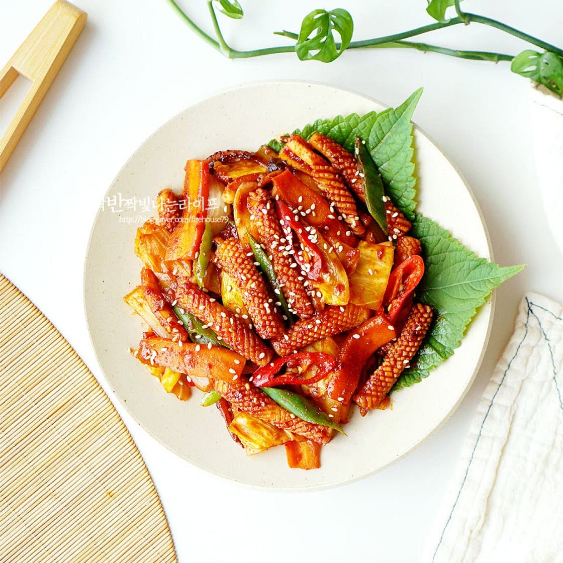 매운 오징어볶음 양념 레시피 백종원 오징어볶음 만드는 법