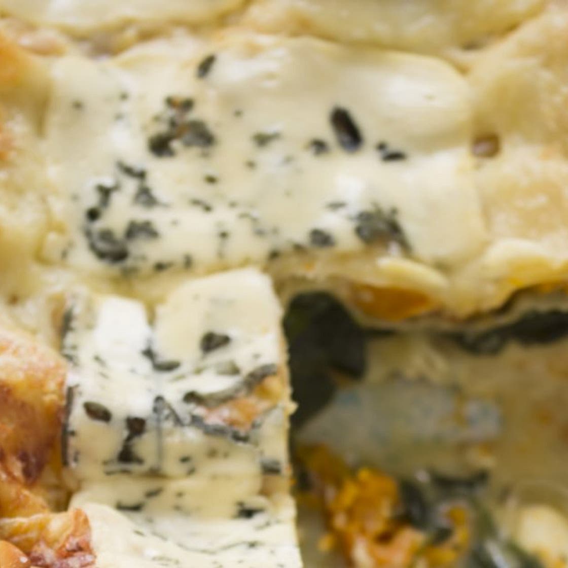 Lasagnes à la courge butternut et aux épinards