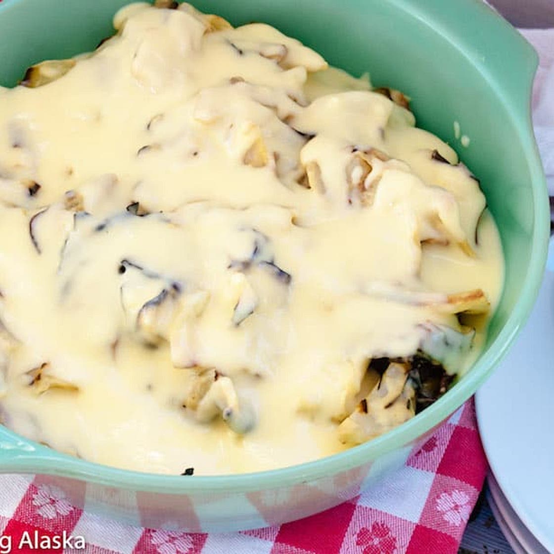 Roasted Cabbage with Cheese Sauce