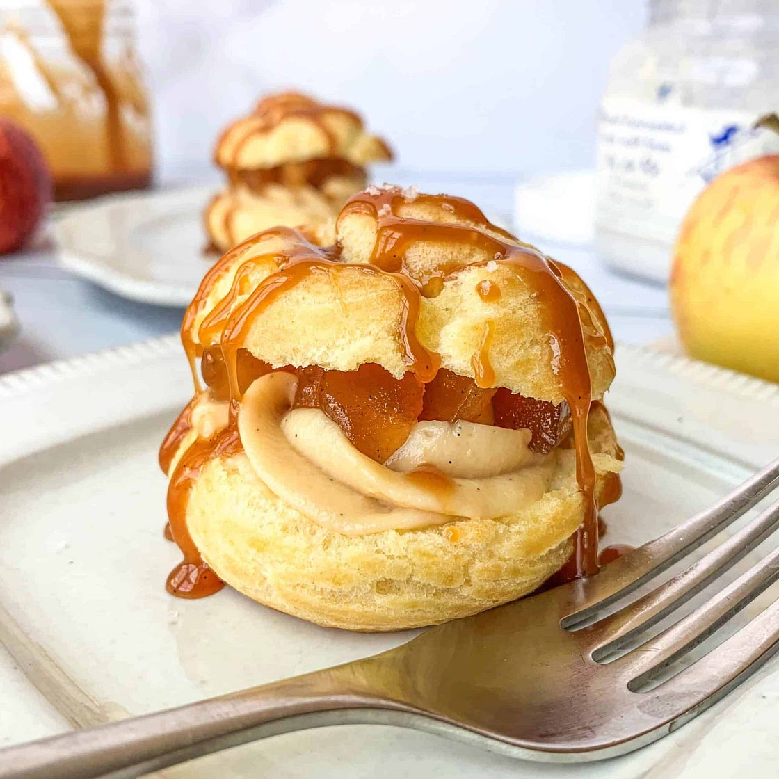 Caramel Apple Cream Puffs