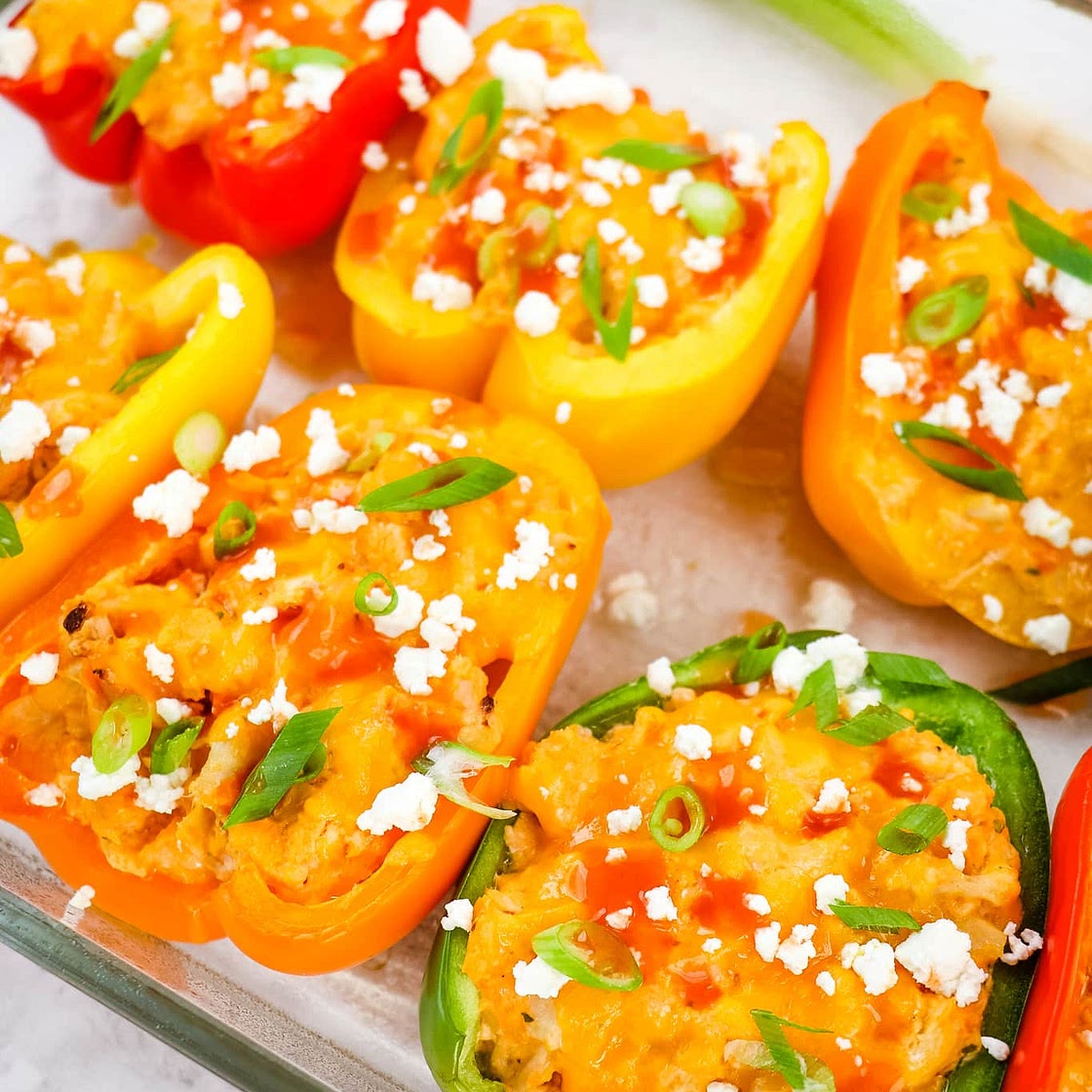 Buffalo Chicken Stuffed Peppers