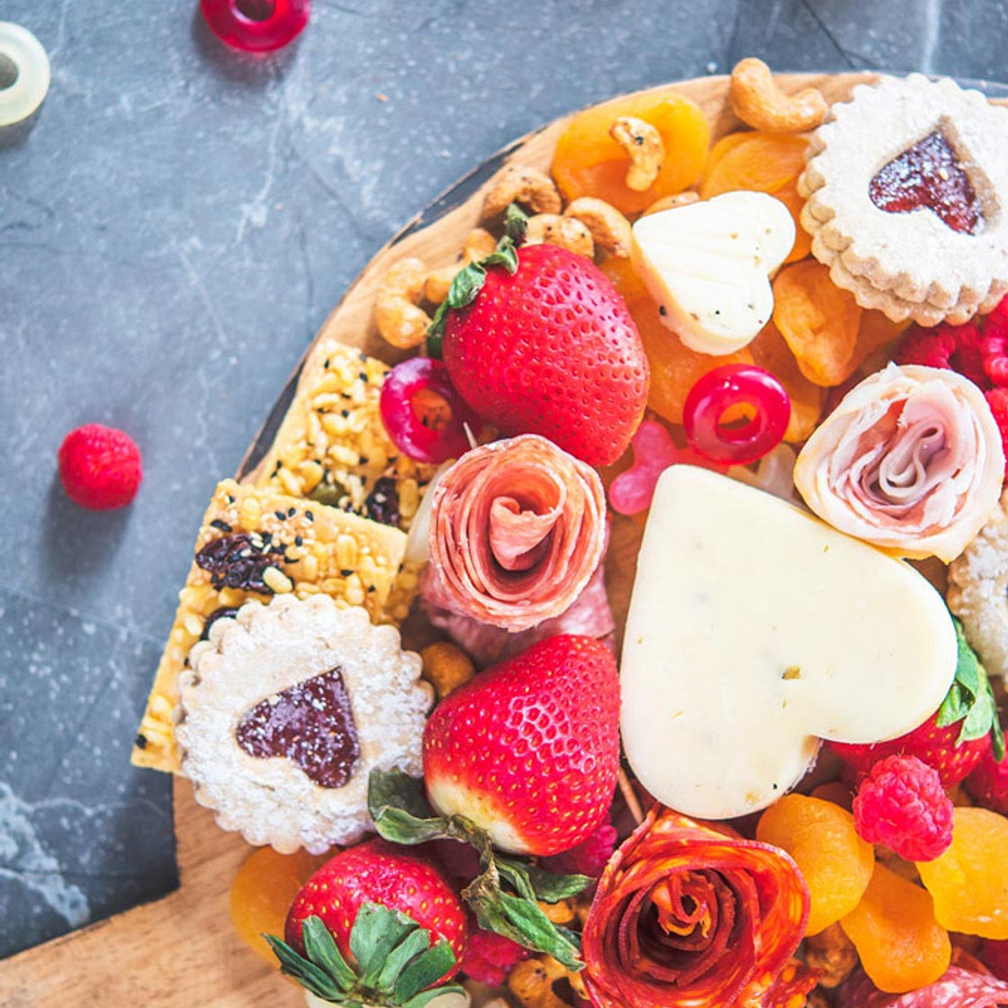 Valentines Day Charcuterie Board and How to Make Salami Roses