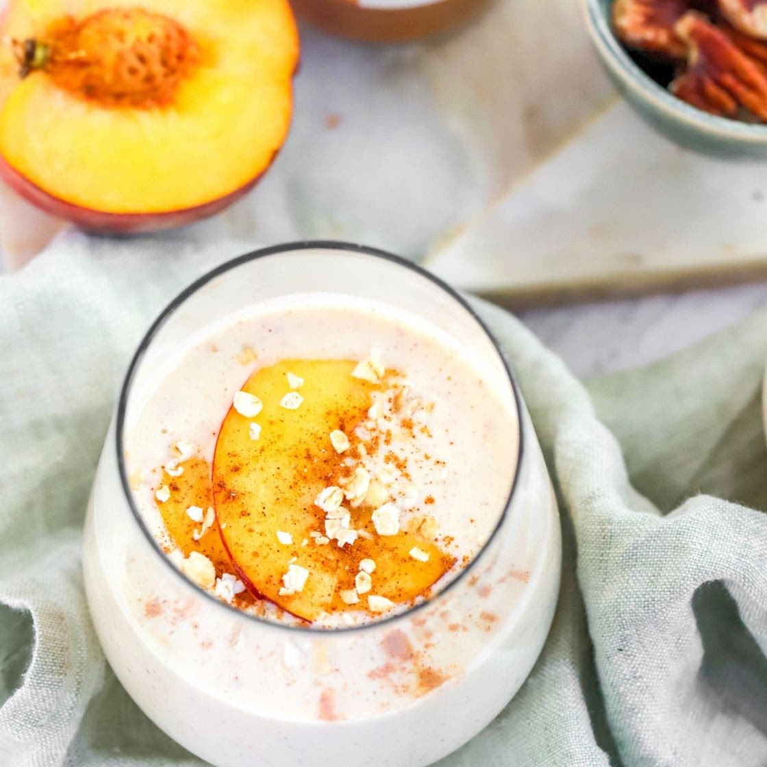 Peach and Pecan Protein Smoothie