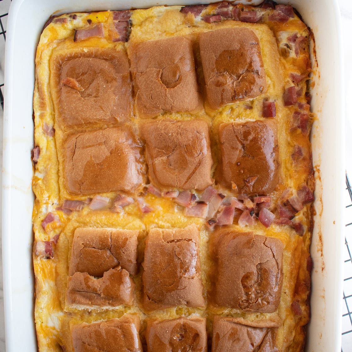 Hawaiian Roll Breakfast Casserole - Make the Best of Everything