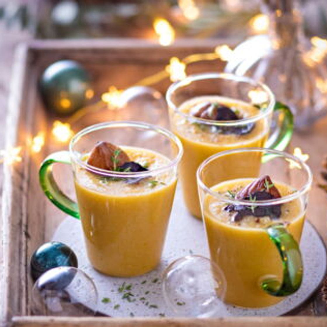 Velouté d'artichauts, châtaignes et truffe