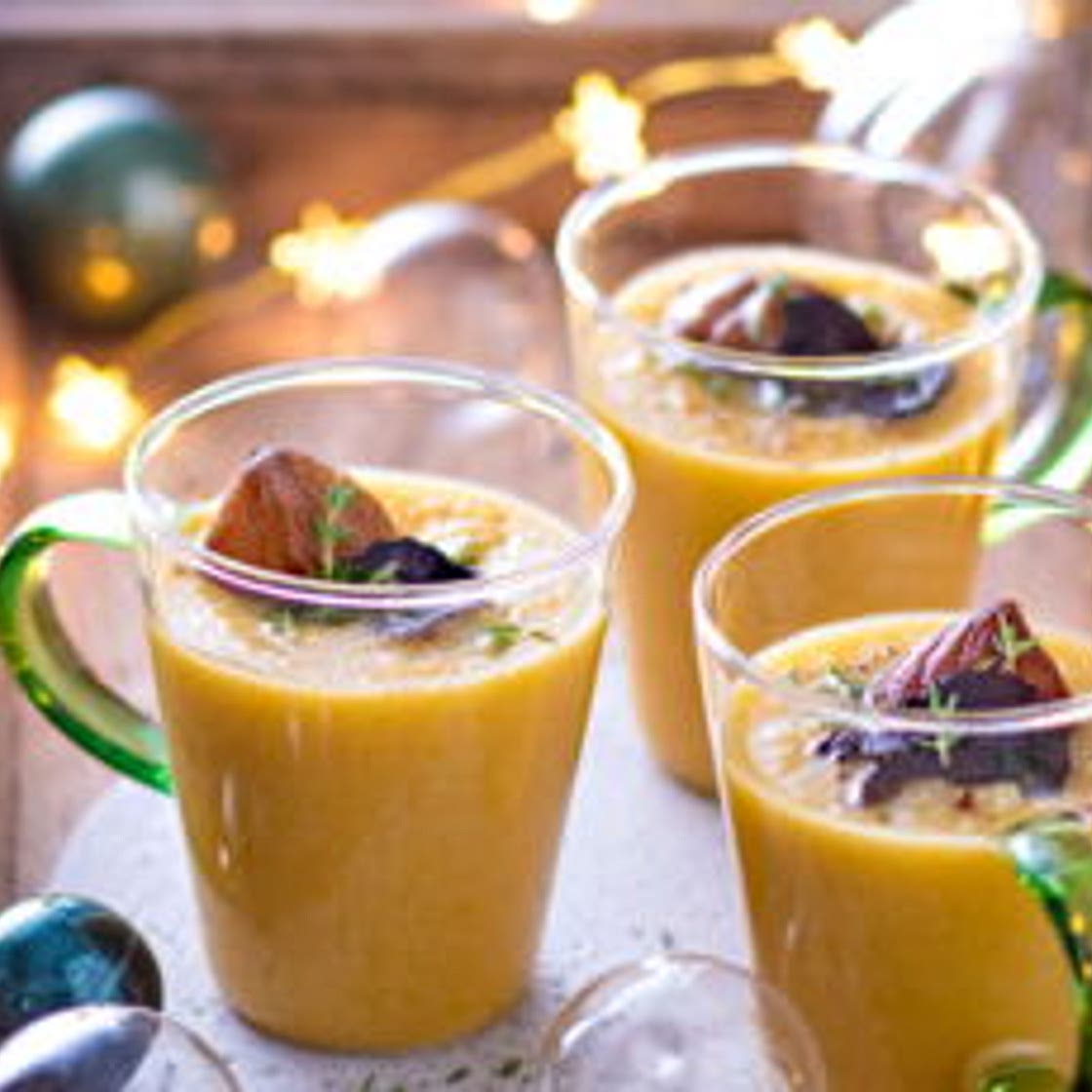 Velouté d'artichauts, châtaignes et truffe