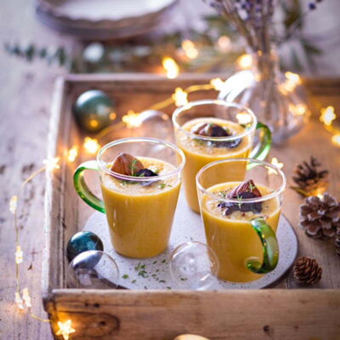 Velouté d'artichauts, châtaignes et truffe