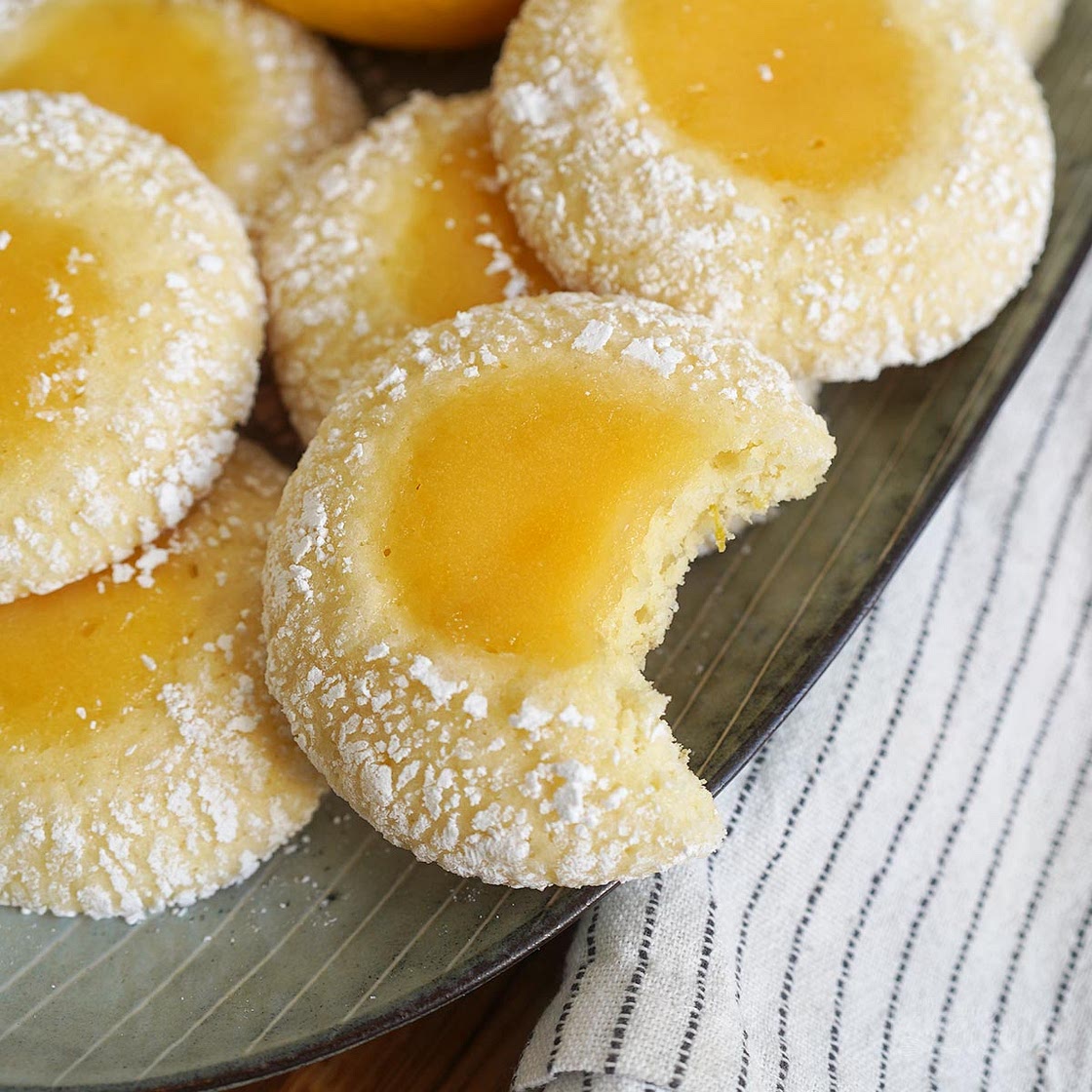 Easy Lemon Curd Crinkle Cookies