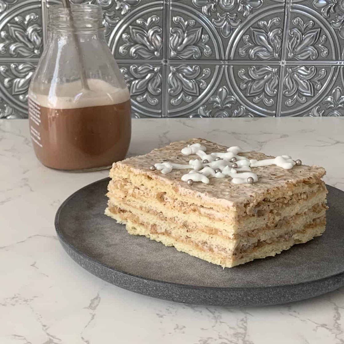 Smetannik: Sour Cream Walnut Cake