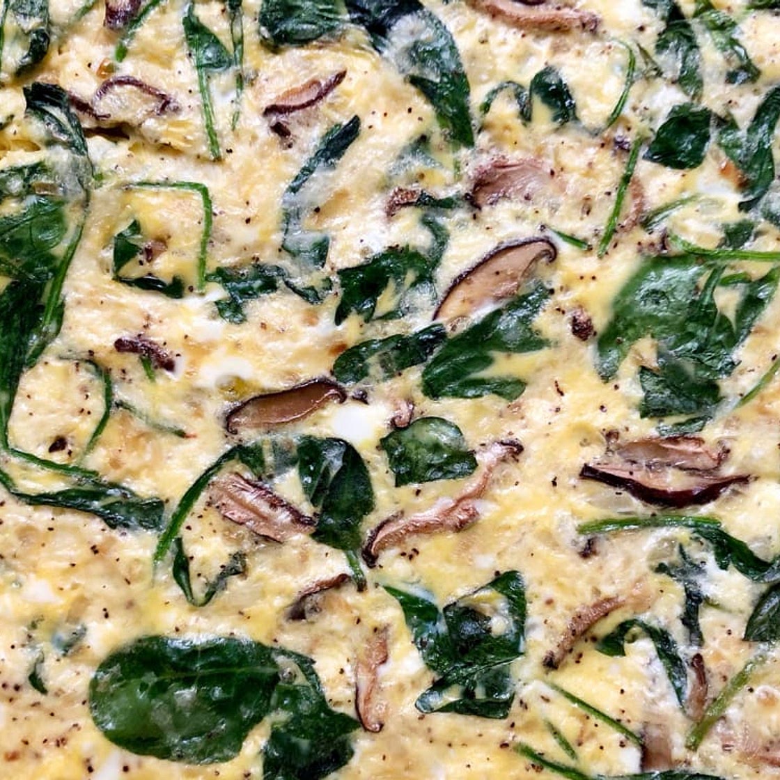 Spinach and Mushroom Sheet-Pan Frittata Recipe