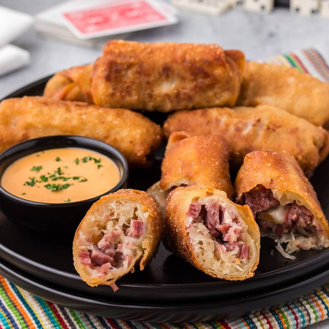 Reuben Egg Rolls