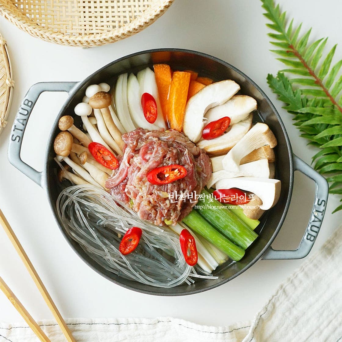소불고기 전골 황금레시피 소고기 버섯전골 레시피