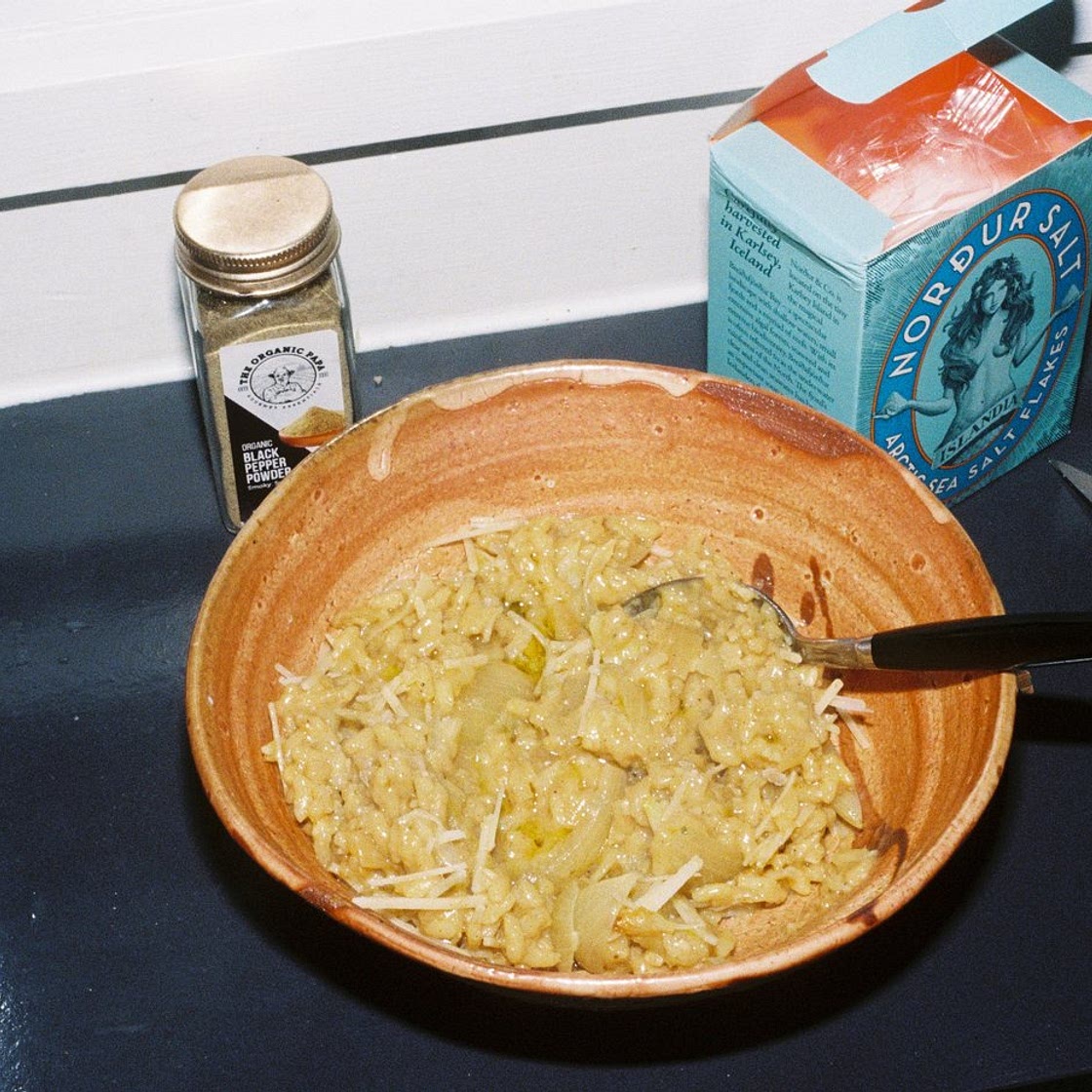 Creamy onion risotto