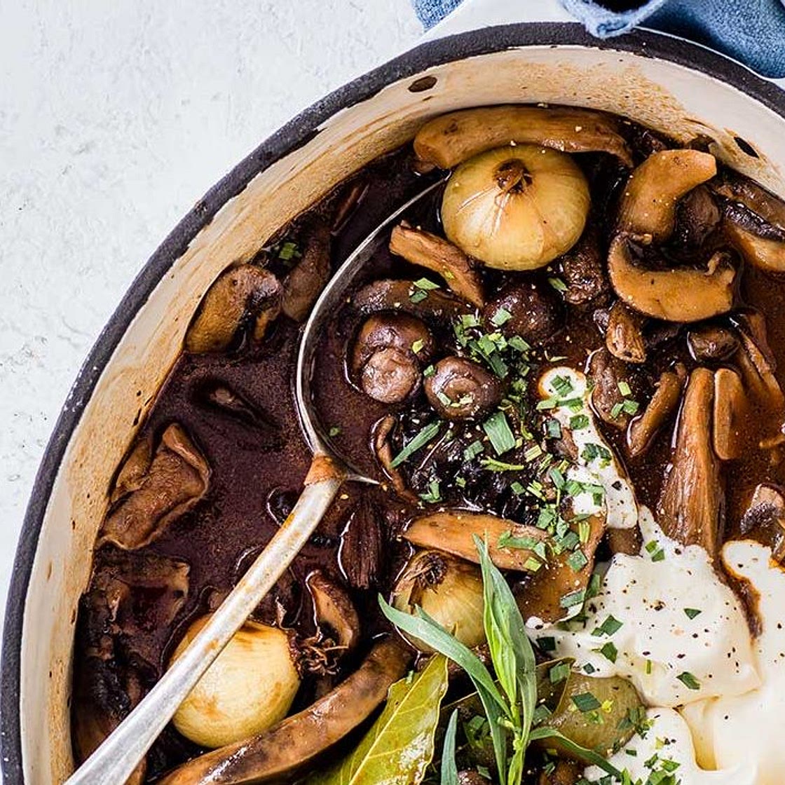 Mushroom bourguignon