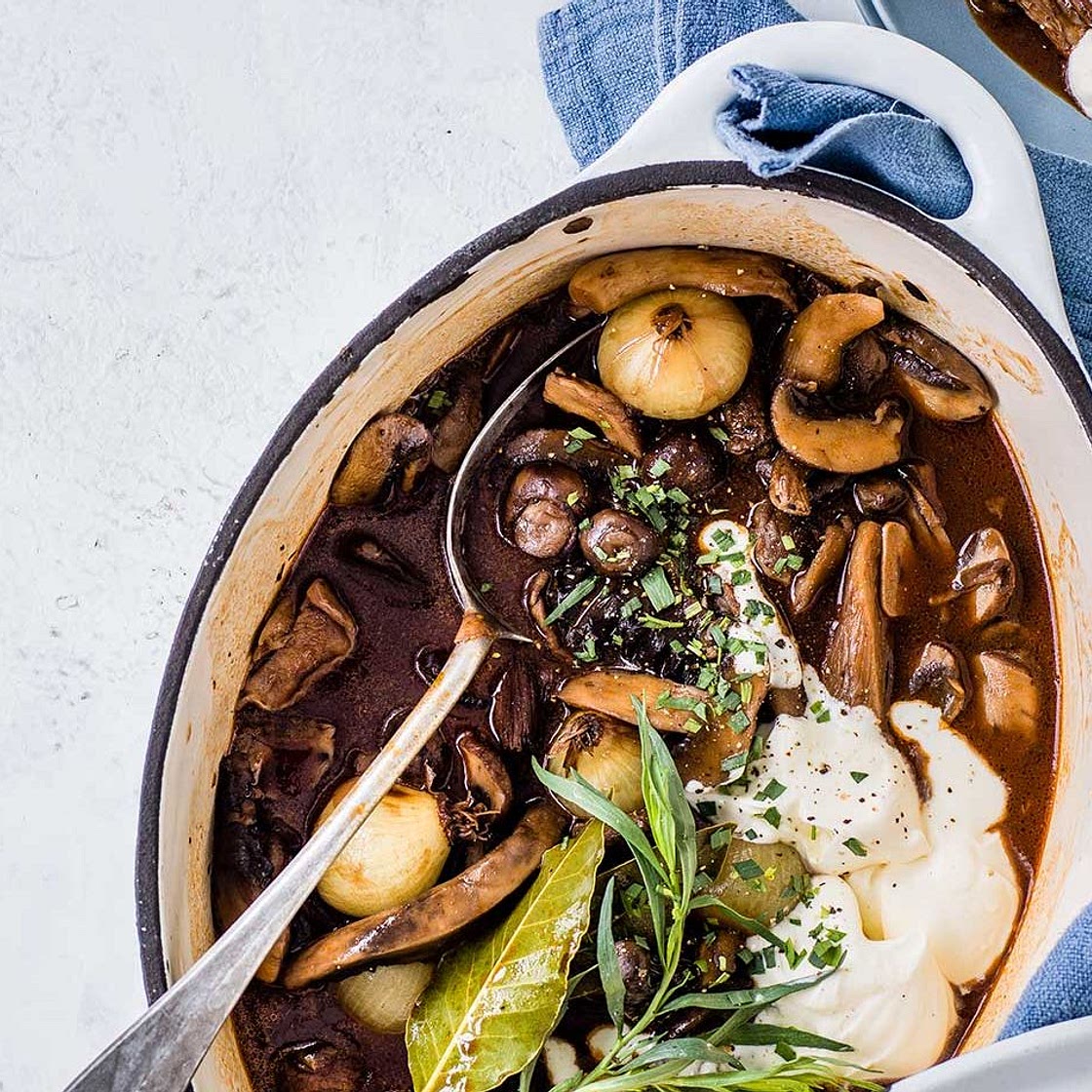 Mushroom bourguignon