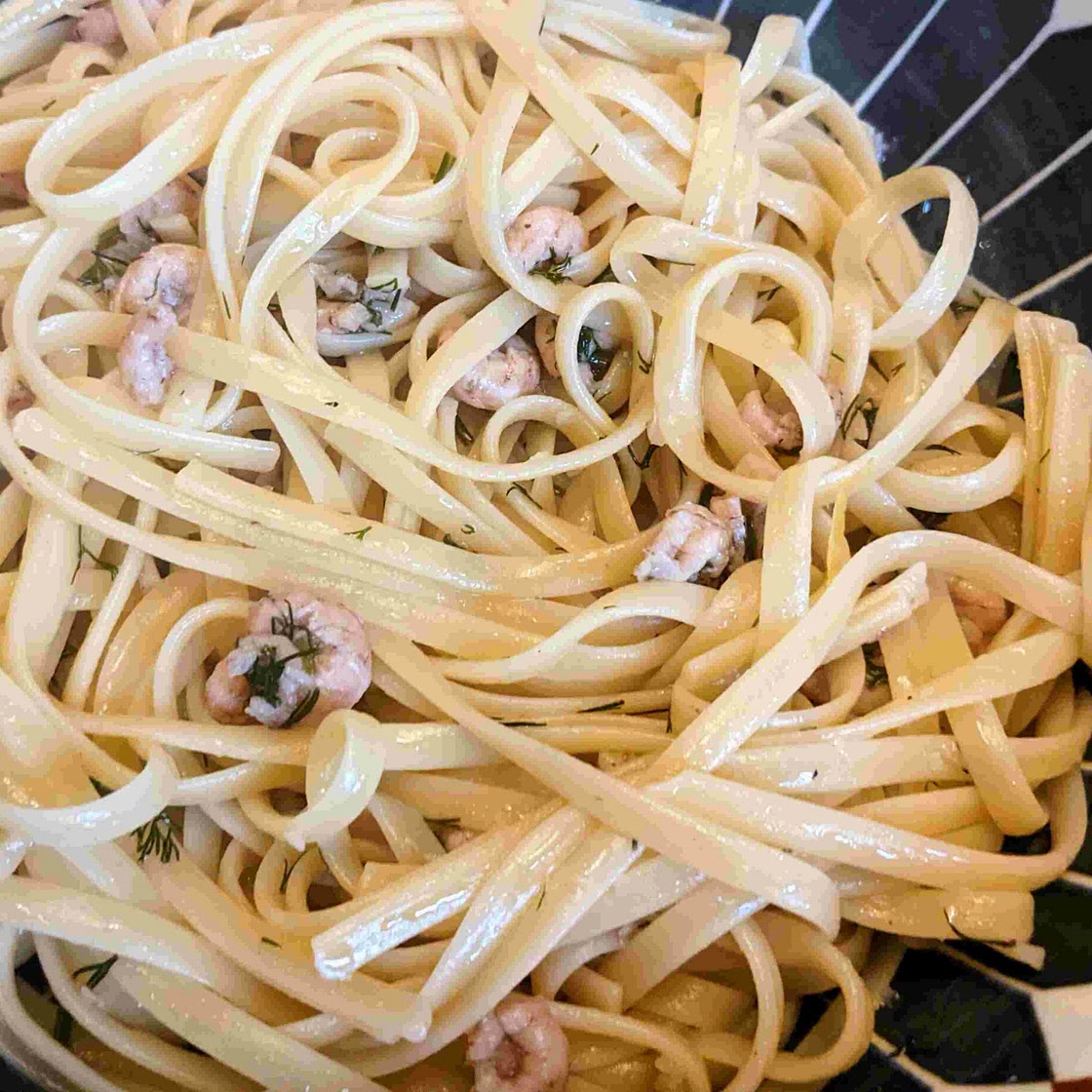 Linguini with Brown Shrimps and Dill (2)