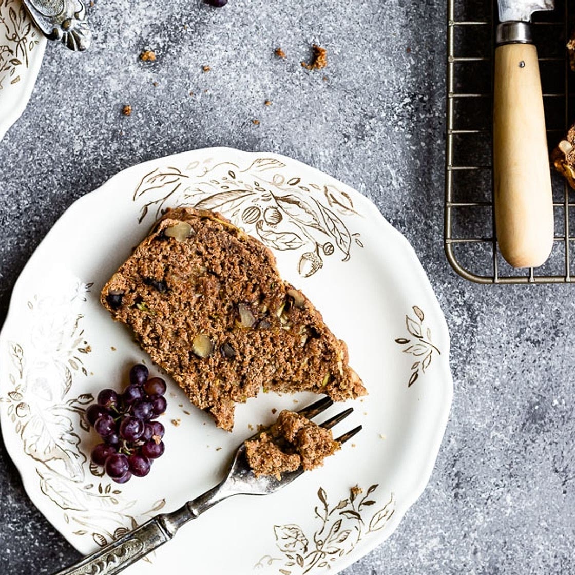 Vegan Zucchini and Walnut Bread