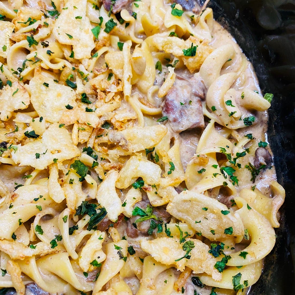 Slow Cooker Beef Stroganoff