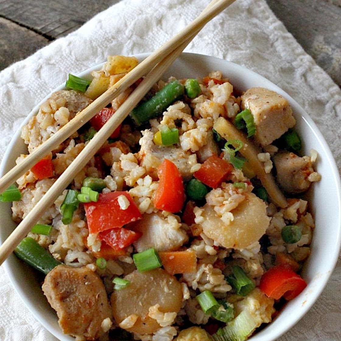 Sriracha Chicken Fried Rice