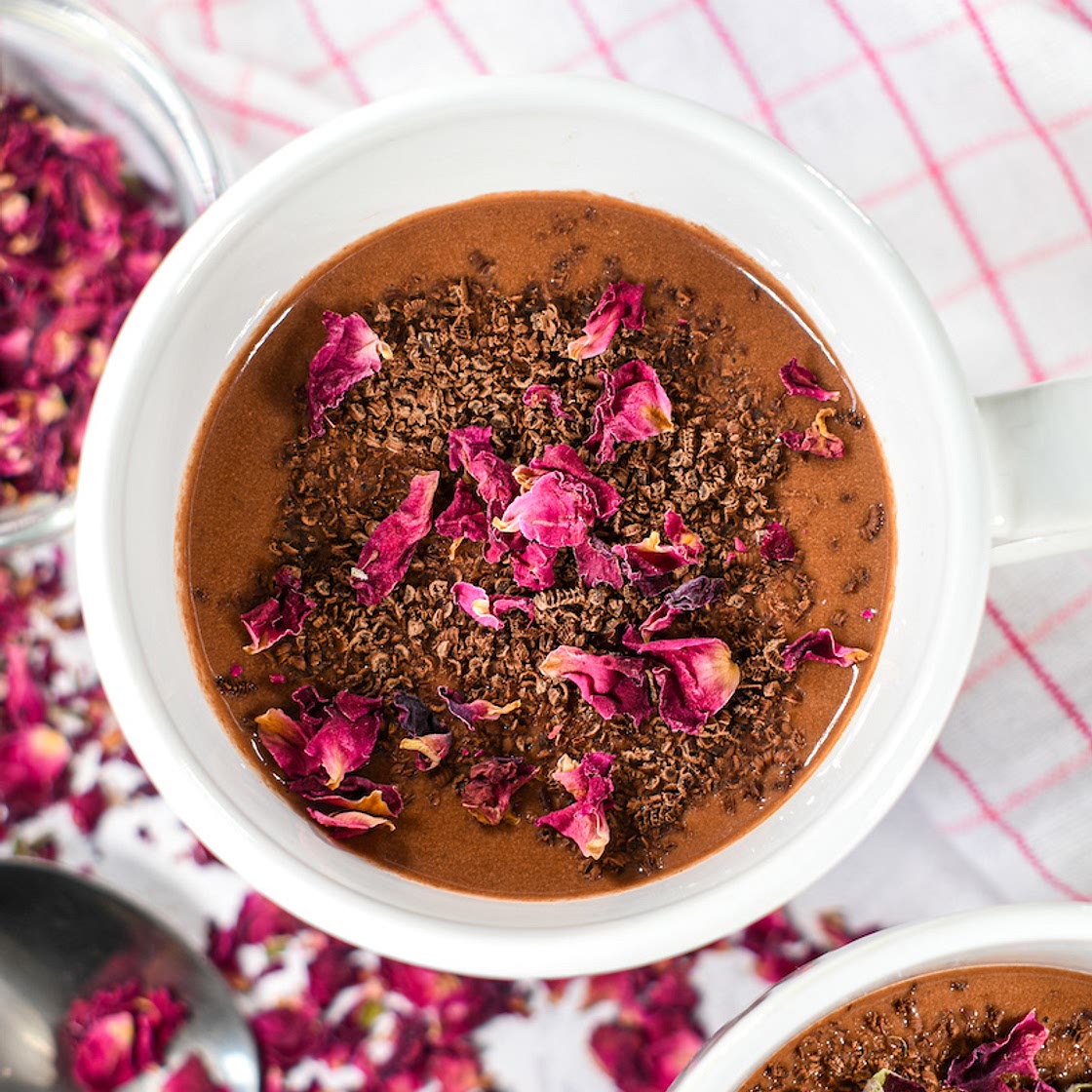 Raspberry and Rose Hot Chocolate