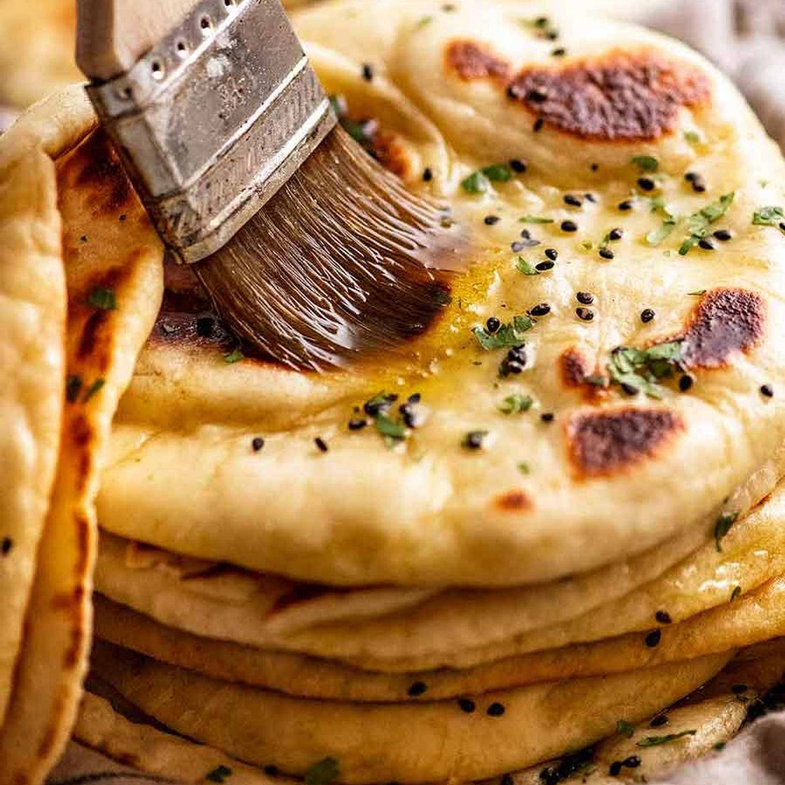 Naan recipe – fluffy, bubbly, chewy!