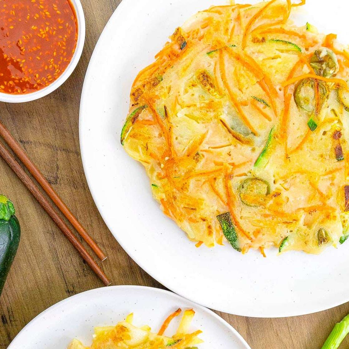 Vegan Korean Vegetable Pancakes (Yachaejeon | 비건 야채전)