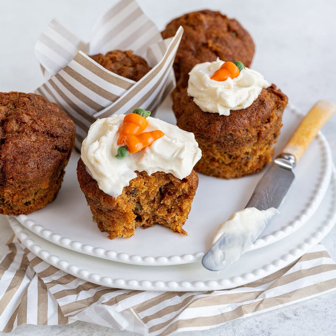 Carrot Cake Muffins (Oven or Air Fryer!)
