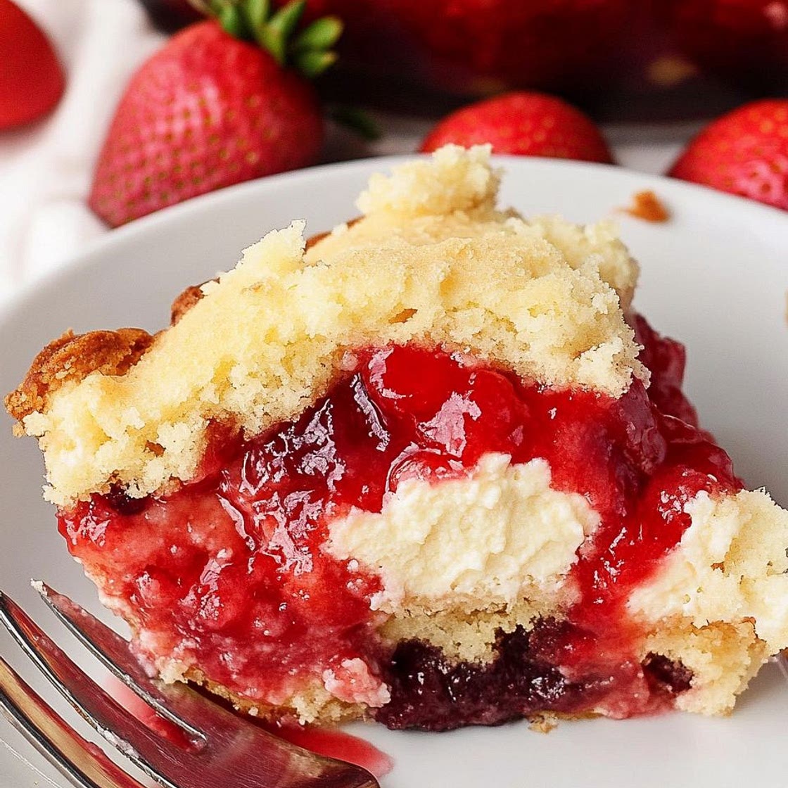 Strawberry Cheesecake Dump Cake