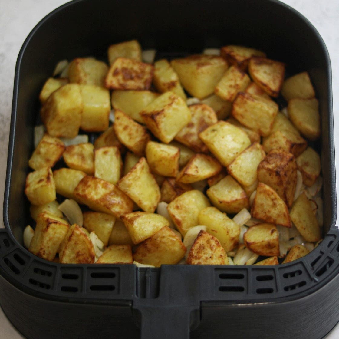 Air Fryer Potatoes and Onions